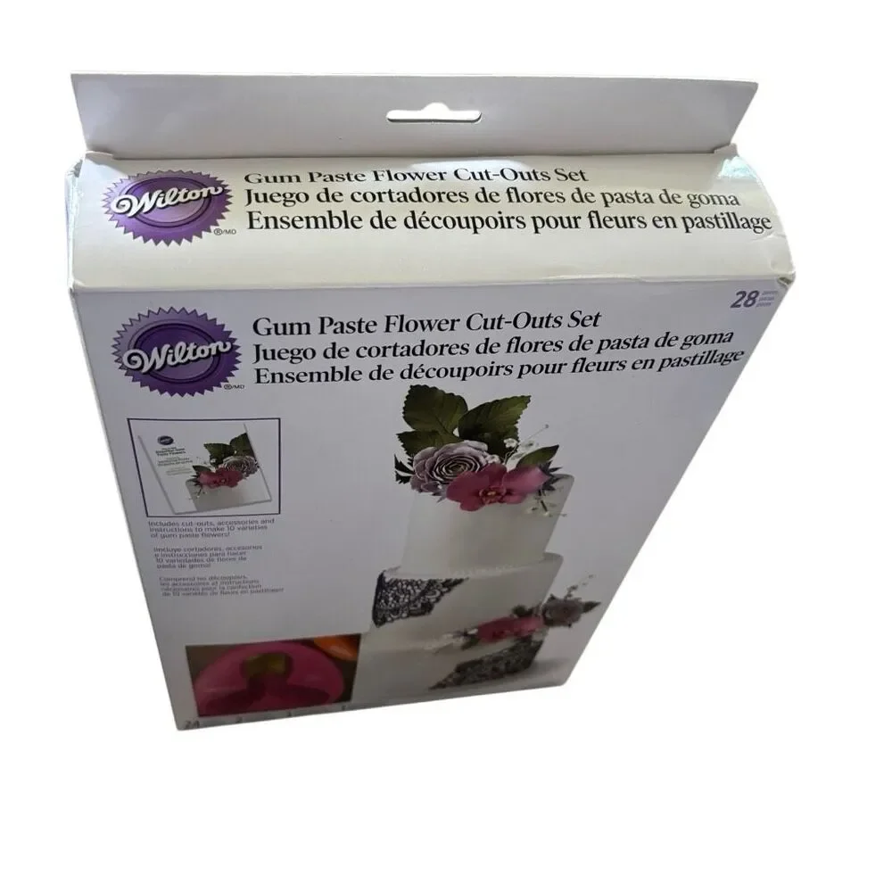 Wilton Gum Paste Flower Cut-Outs Set 28 Piece Set *New*